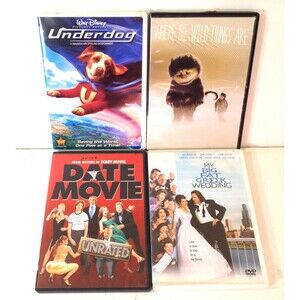 4 Hit DVD Movies Underdog Date Movie Where the Wild Things Are My Big Fat Greek